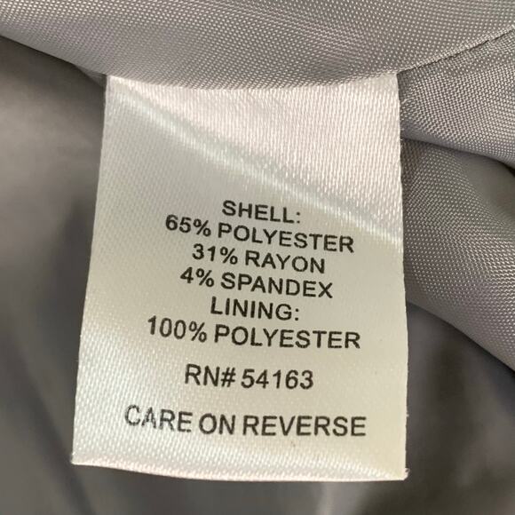 Calvin Klein Siz 6 Single Breasted Blazer Jacket Glen Plaid Gray Career Acadamia - Picture 9 of 9
